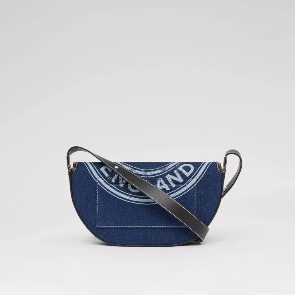 Burberry Blue Denim Leather Olympia Bag - Picture 4 of 6